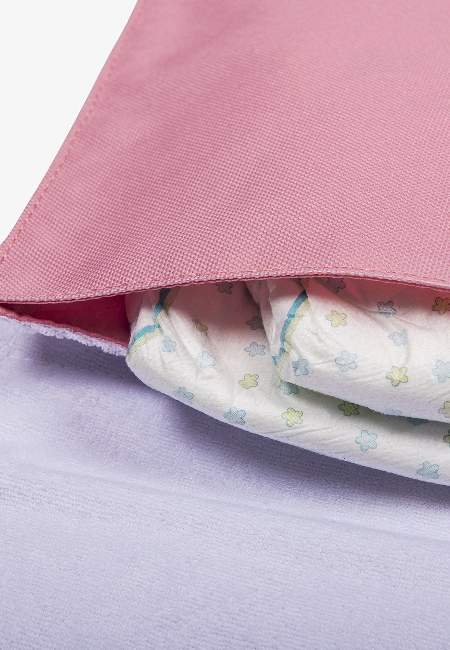 Cambiador de viaje rosa