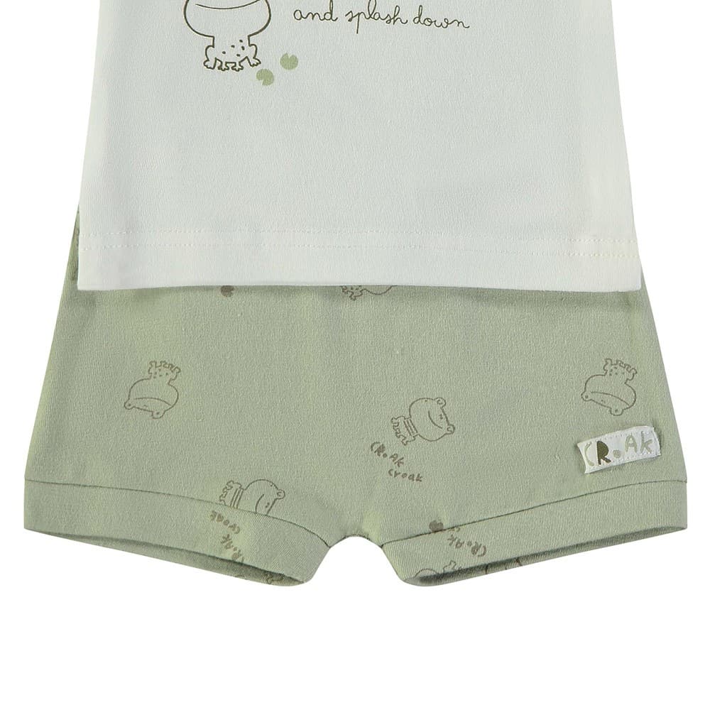 Conjunto bebé de verano con camiseta y pantalón corto Babybol 160045
