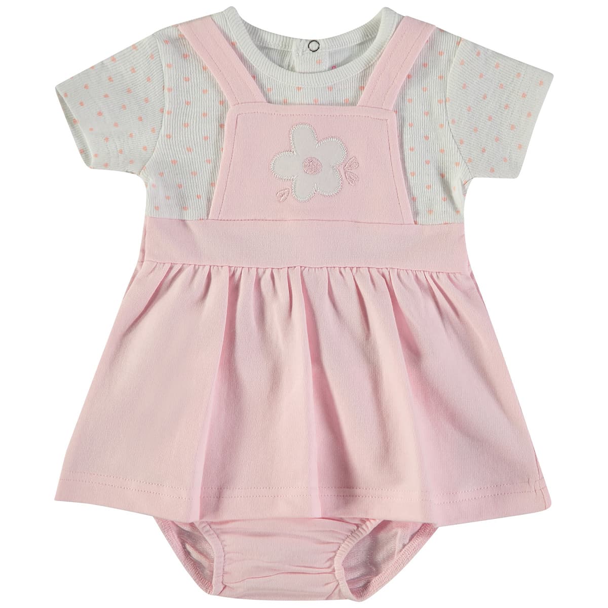 Vestido rosa para bebé braguita cubrepañal Babybol 160053