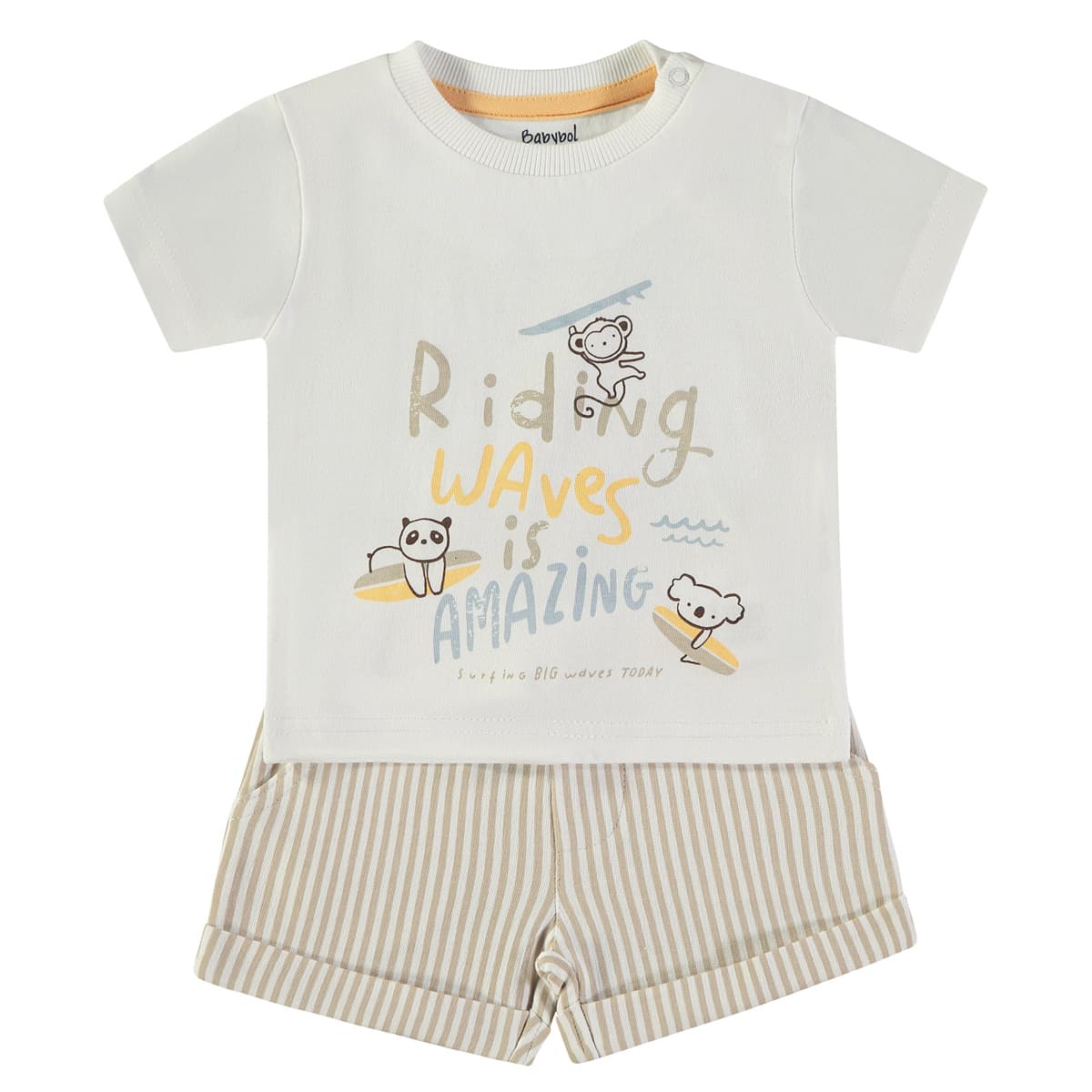 Conjunto bebé de verano con camiseta y pantalón corto Amazing Babybol 162015