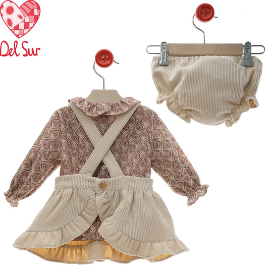 Conjunto para bebé rosa empolvado Colección Claque de Del Sur 1830