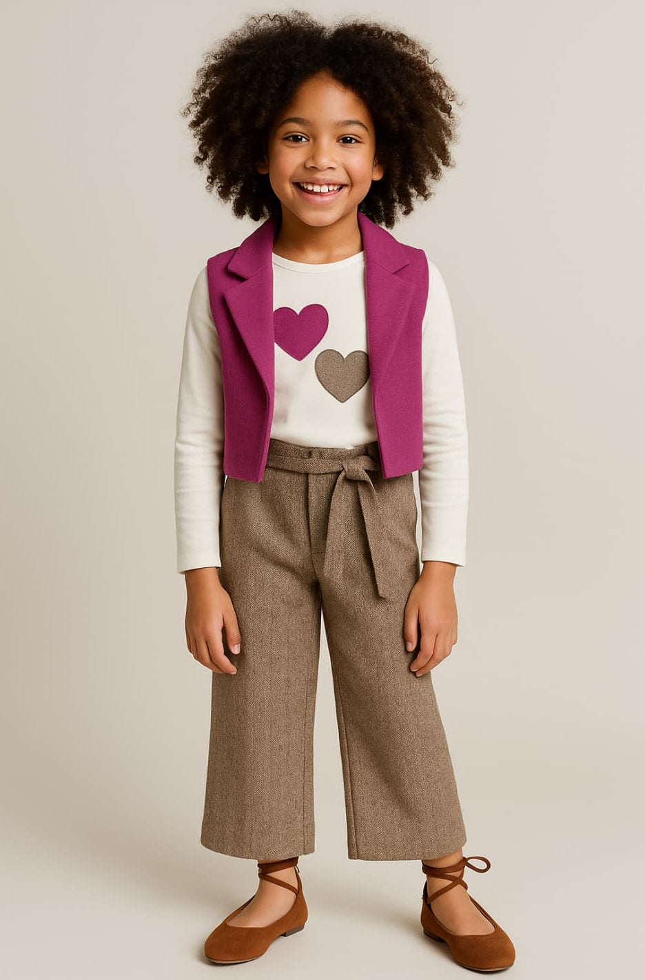 Ensemble fille lapin Alma Petit 522107017 : t-shirt brodé et jupe bleue à nœud vichy