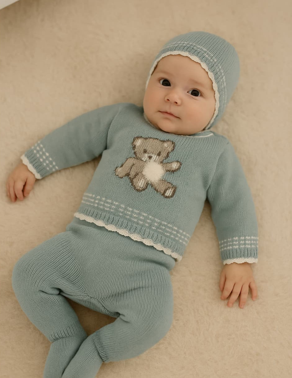 Conjunto primera puesta para bebé Visi 421130900 osito verde