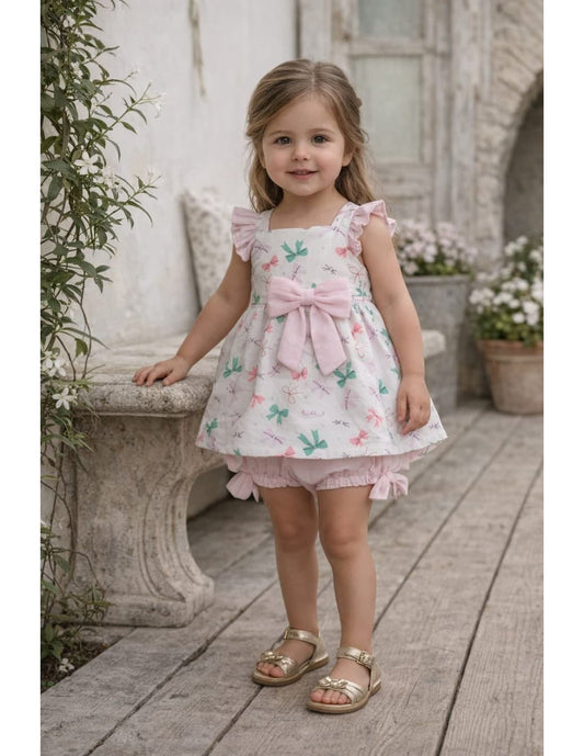 Conjunto bebé niña con lazos Alma Petit 622005038 – Fresco, cómodo y con encanto 🌿💗