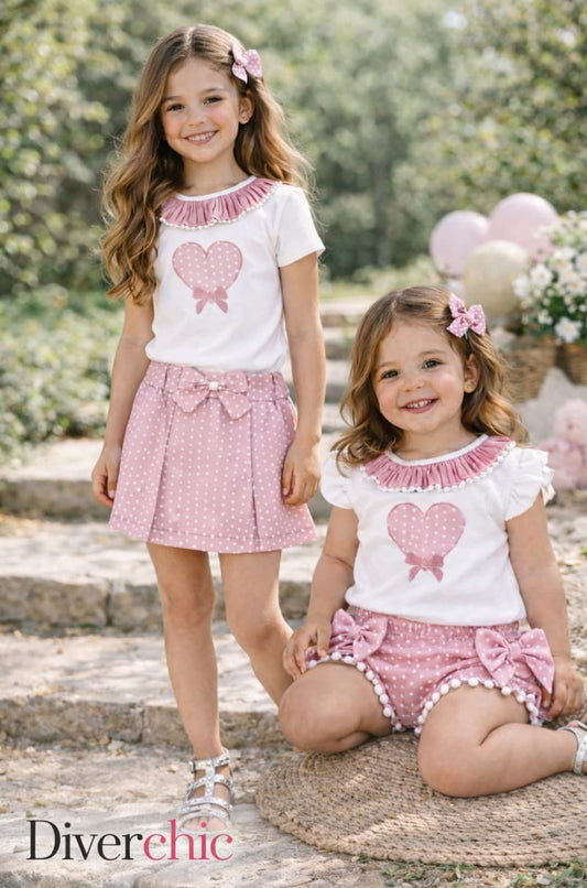 Conjunto bebé niña Diverchic lunares 622004004