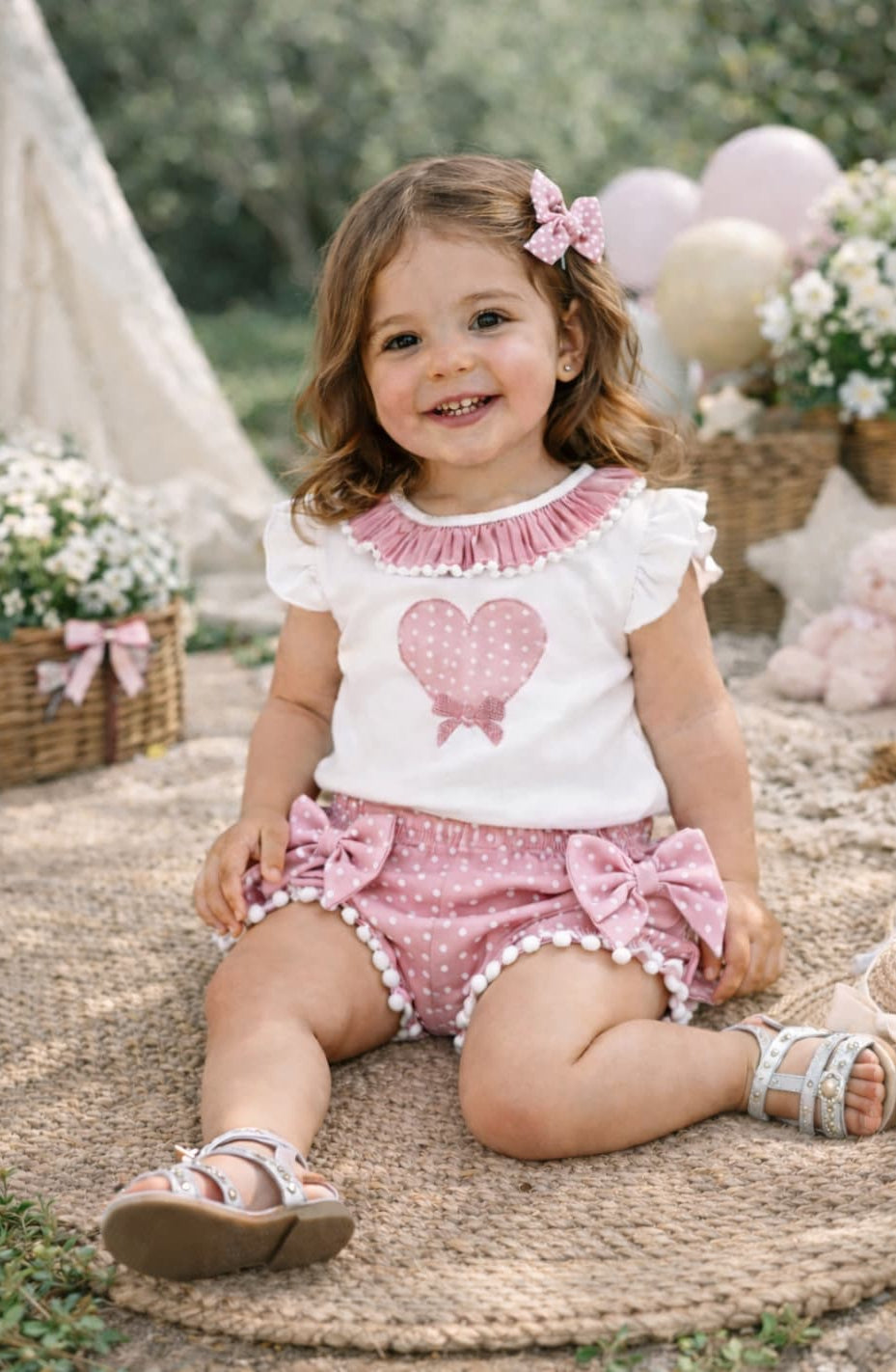 Conjunto bebé niña Diverchic lunares 622004004