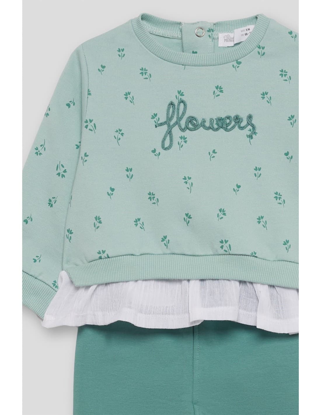 Conjunto bebé niña Street Monkey Sudadera y leggins verde agua 522153004