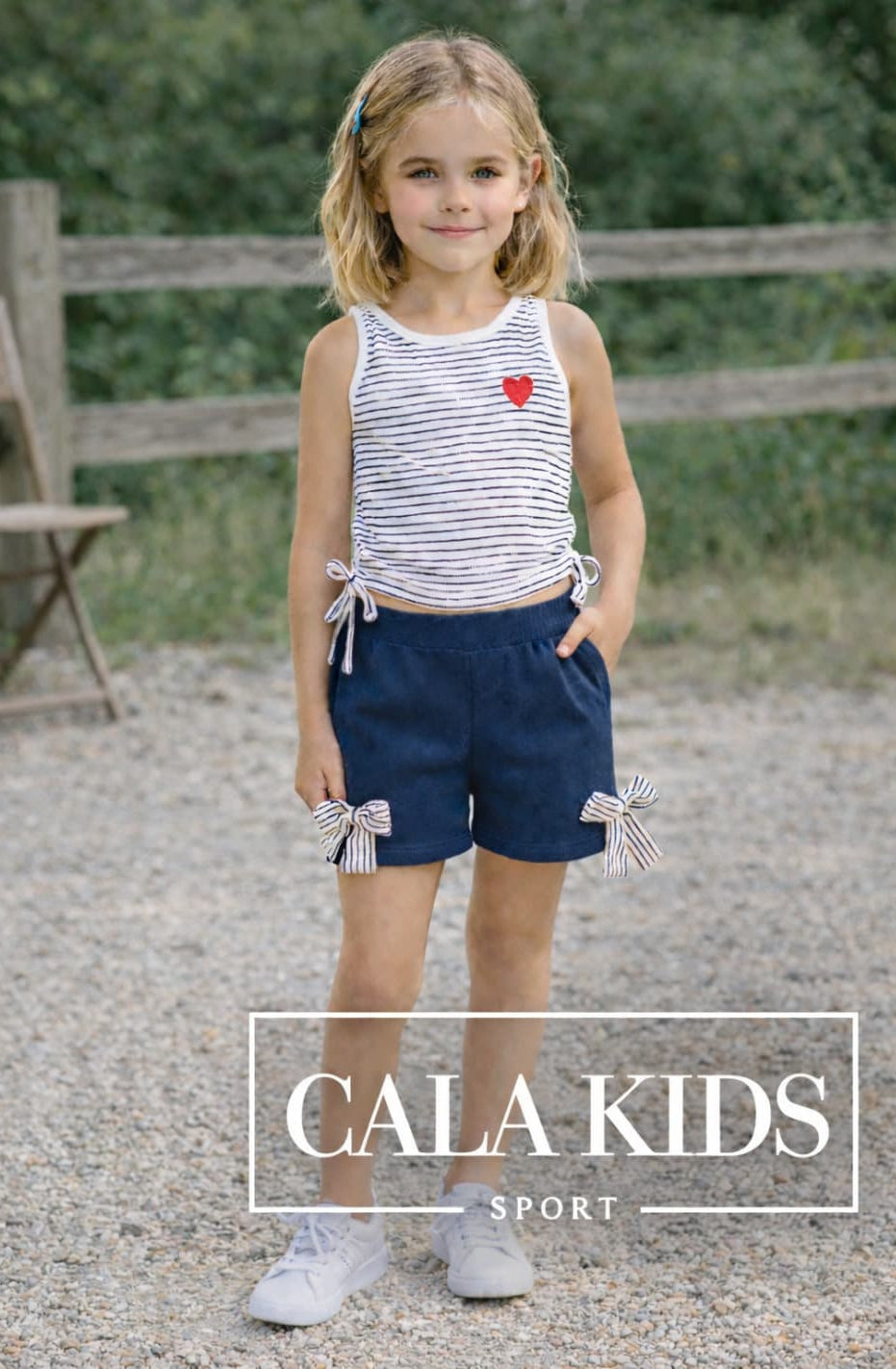 Conjunto niña rayas top y short – Cala Kids 622000010