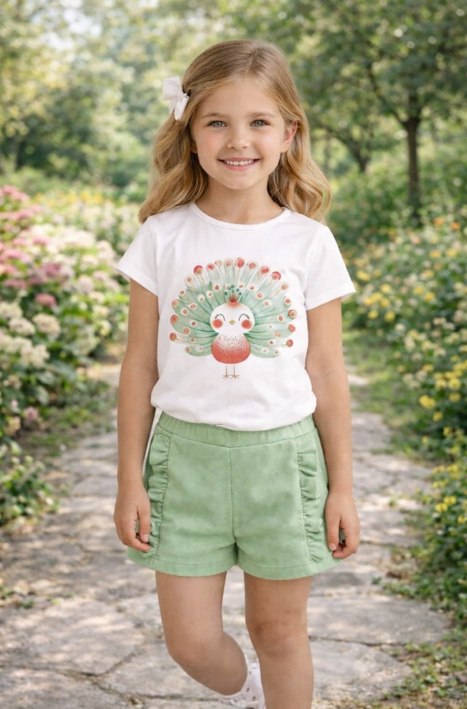 Conjunto niña rib camiseta y short – Cala Kids 622000013