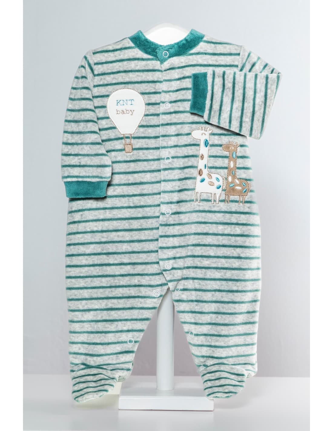 Pelele bebé niño tundosado Kinanit 521100010 Suave y calentito con jirafas