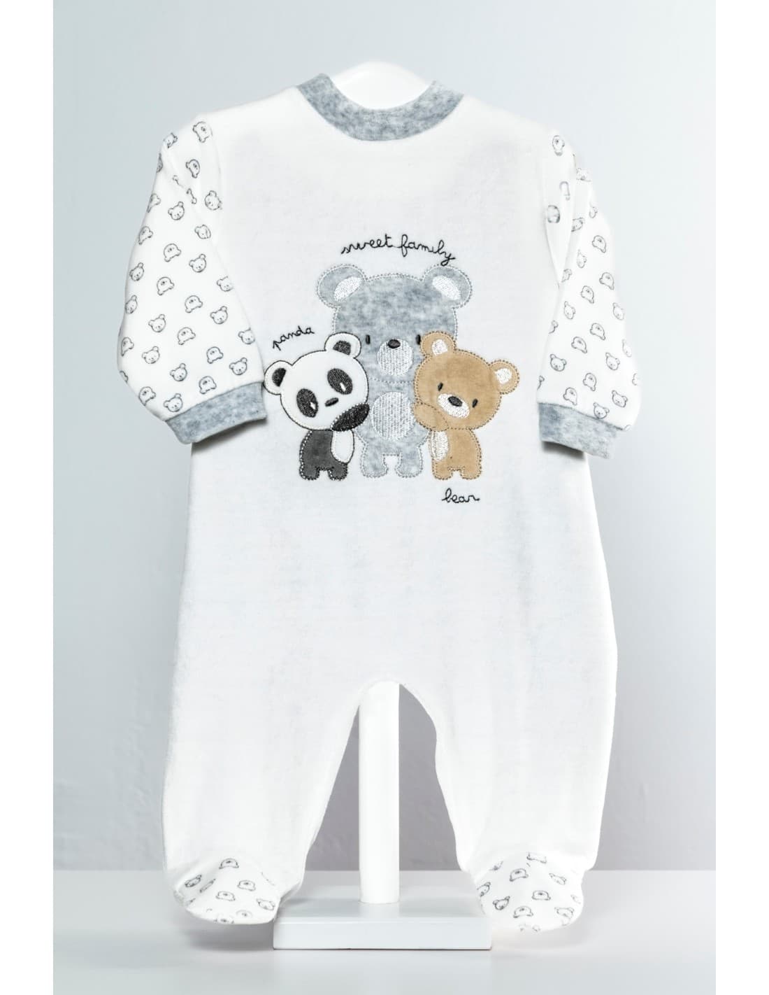 Pelele bebé niño tundosado animalitos Kinanit 521100005 Suavidad, comodidad y calidez