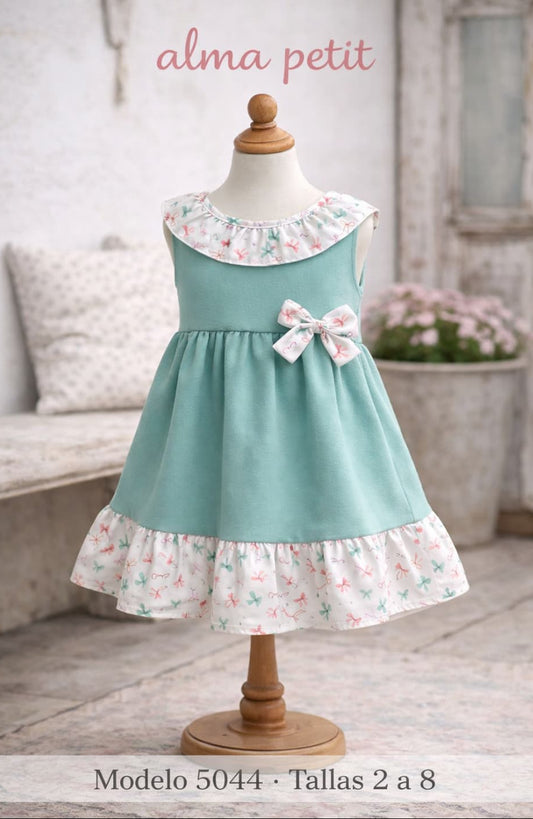 Vestido niña Alma Petit con lazos 622005044 – Fresco, elegante y perfecto para combinar 🌿💗