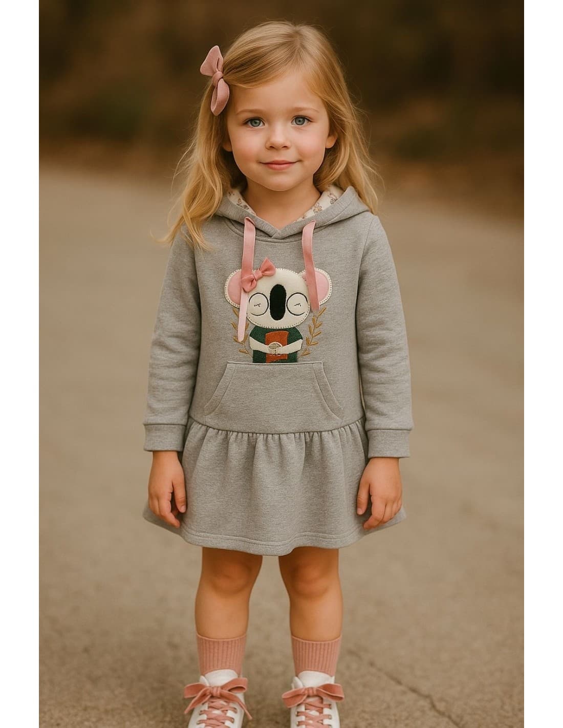 Vestido niña DIVERCHIC koala con capucha 522103028