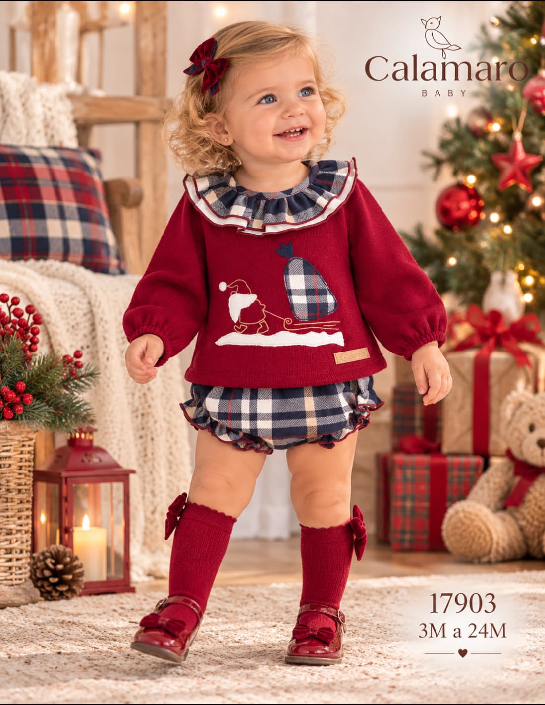 Conjunto bebé niña Calamaro 321117903 – Dulzura y estilo para esta Navidad