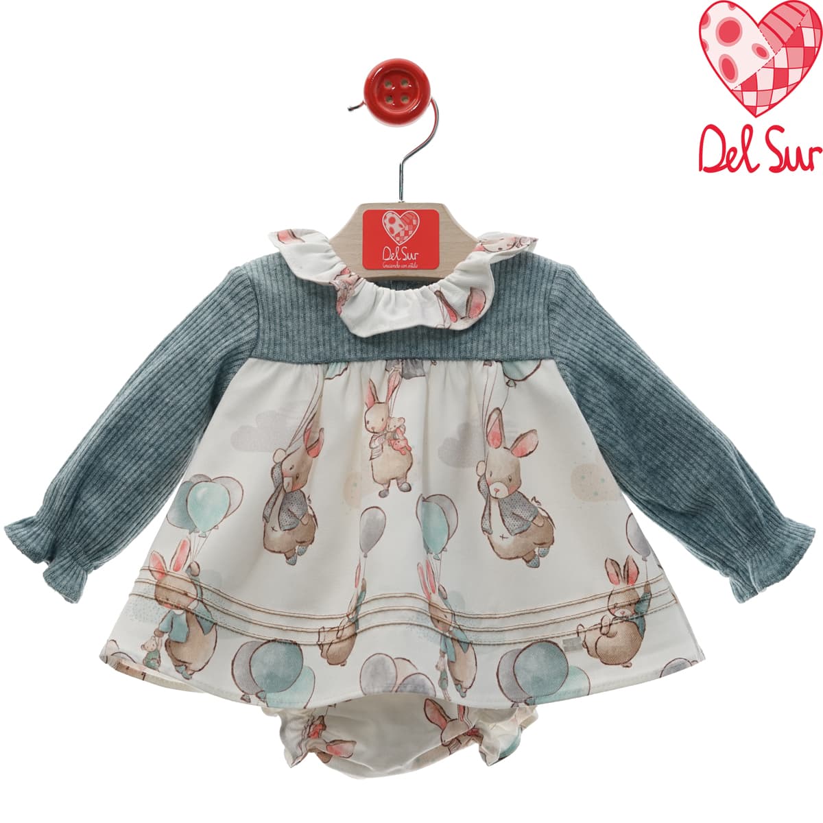 Coffret de cérémonie pour bébé en bambula vert – Collection La Caleta Del Sur 0285