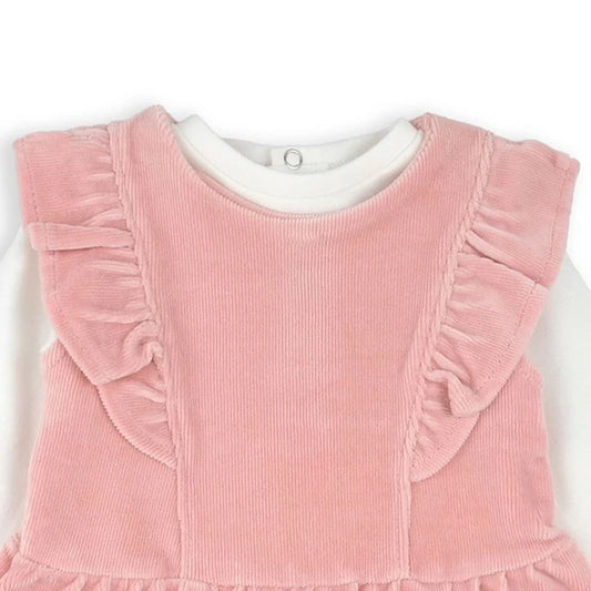 Robe Baby Bol rouge à manches longues avec broderie « Lovely » 251008