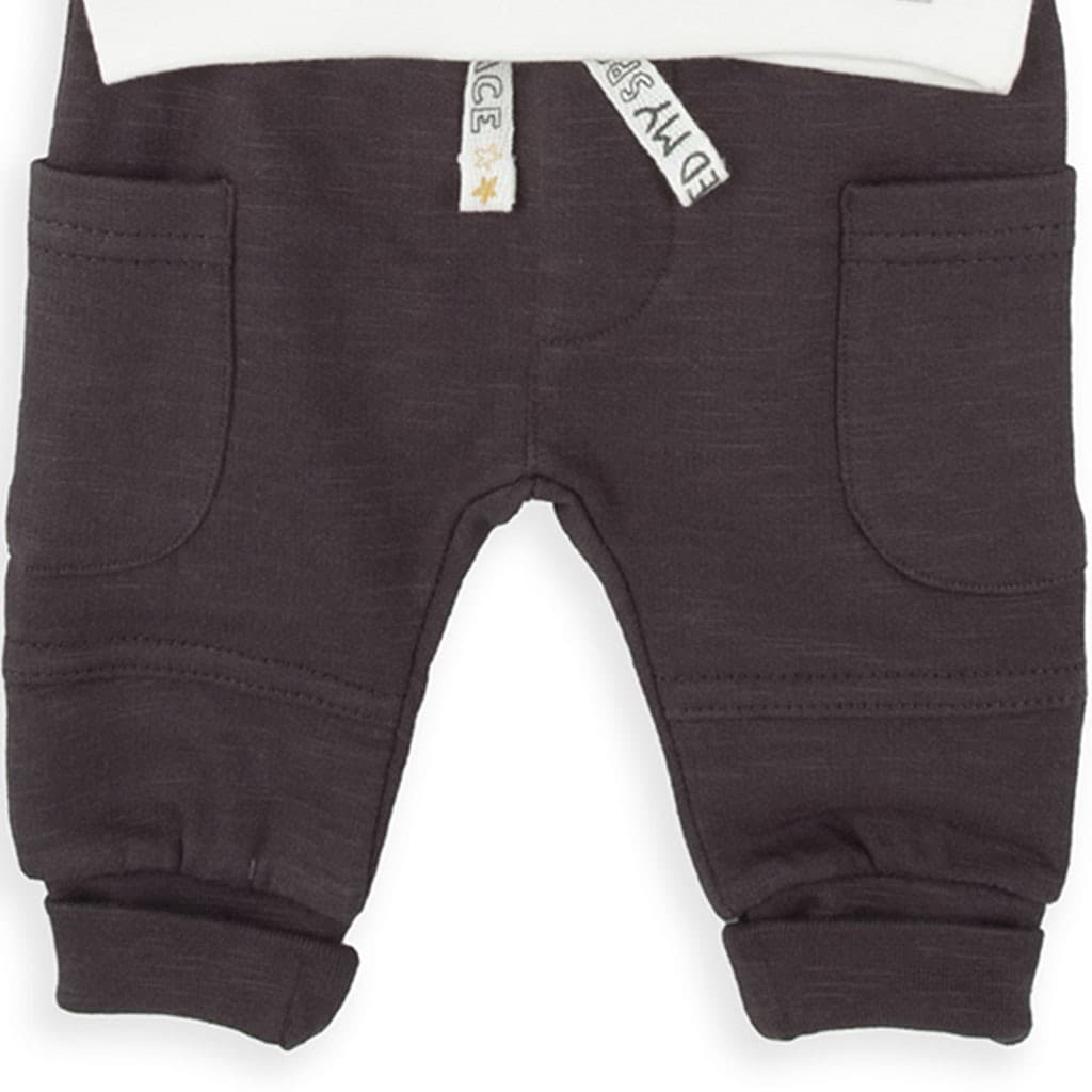 Conjunto de sweatshirt e calças Baby Bol 250816 em algodão. "Preciso do meu espaço."