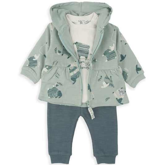 Conjunto pantalón y chaqueta tres piezas de bebé BABYBOL 250843