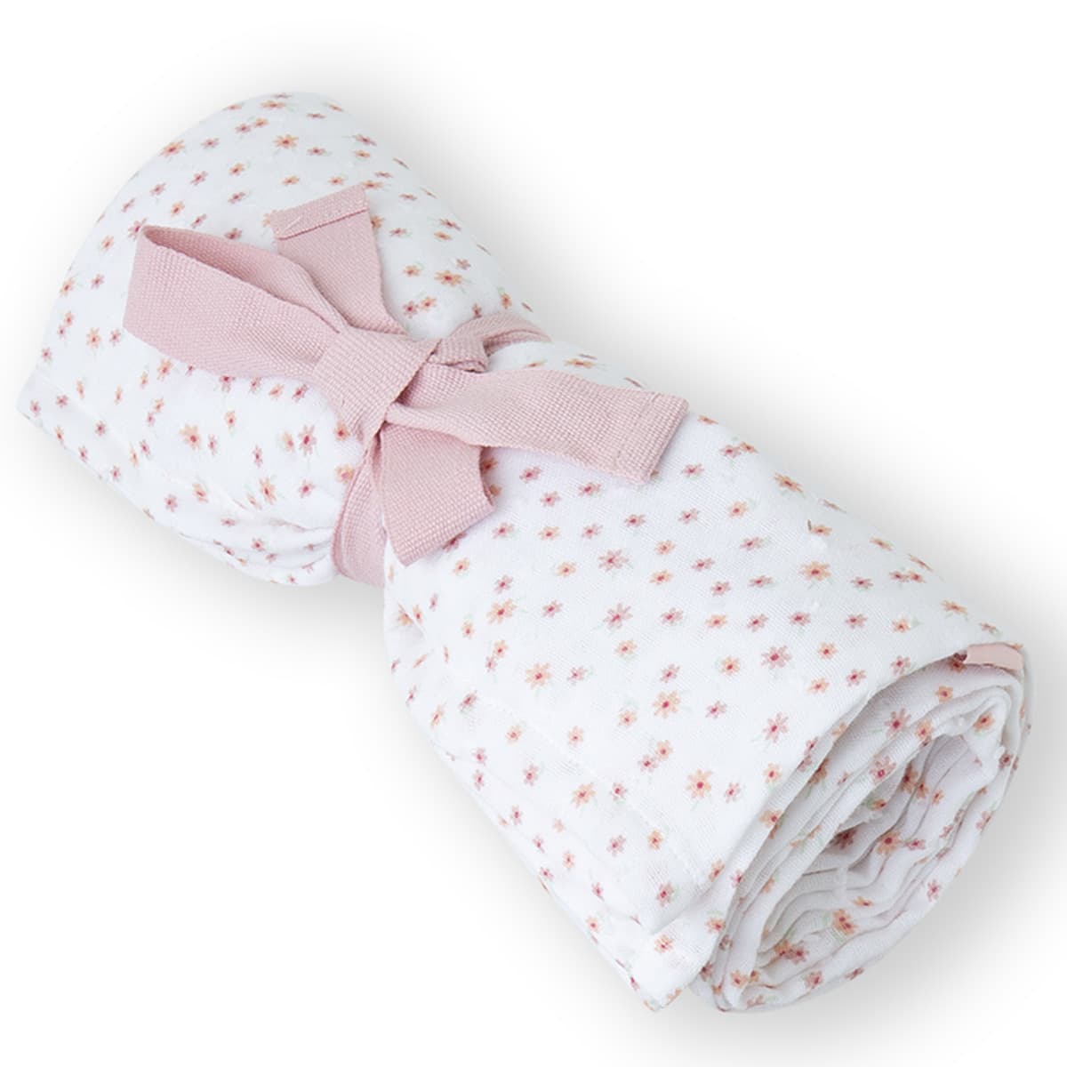 Manta de musselina de algodão Yatsi Baby 25111314 Estampado floral rosa (70x60 cm)
