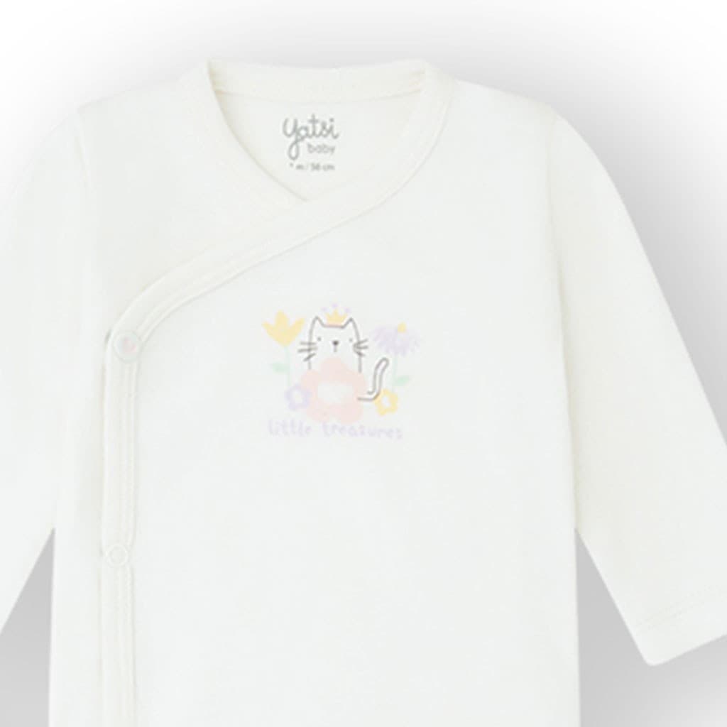 Lot de 2 bodies bébé rose et blanc Yatsi 25200110 Coton extra doux et design charmant