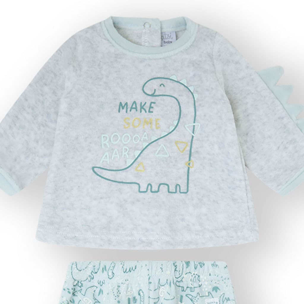 Pijama bebé 2 piezas Yatsi dinosaurio 25200204 Tundosado suave y cálido