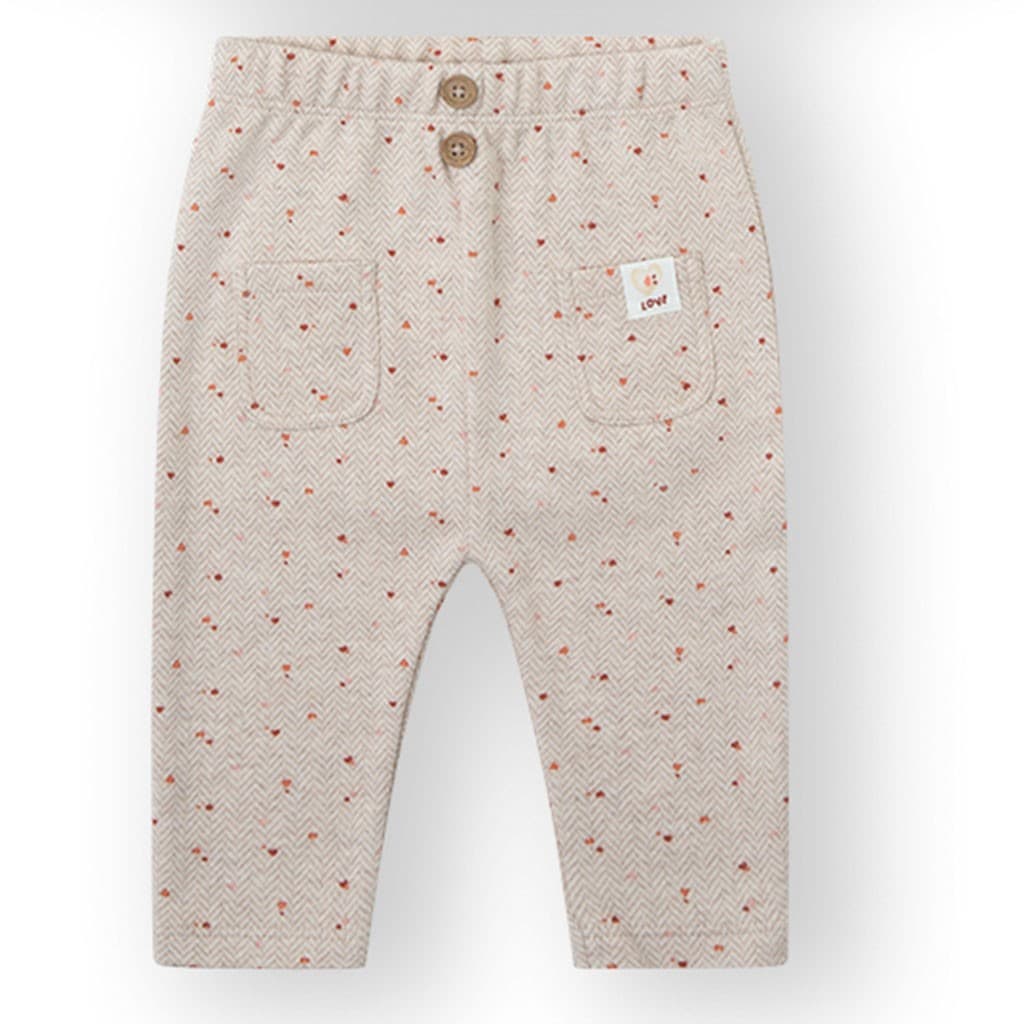 Conjunto bebé dos piezas Yatsi Camiseta corazón y pantalón estampado Algodón suave 25201527