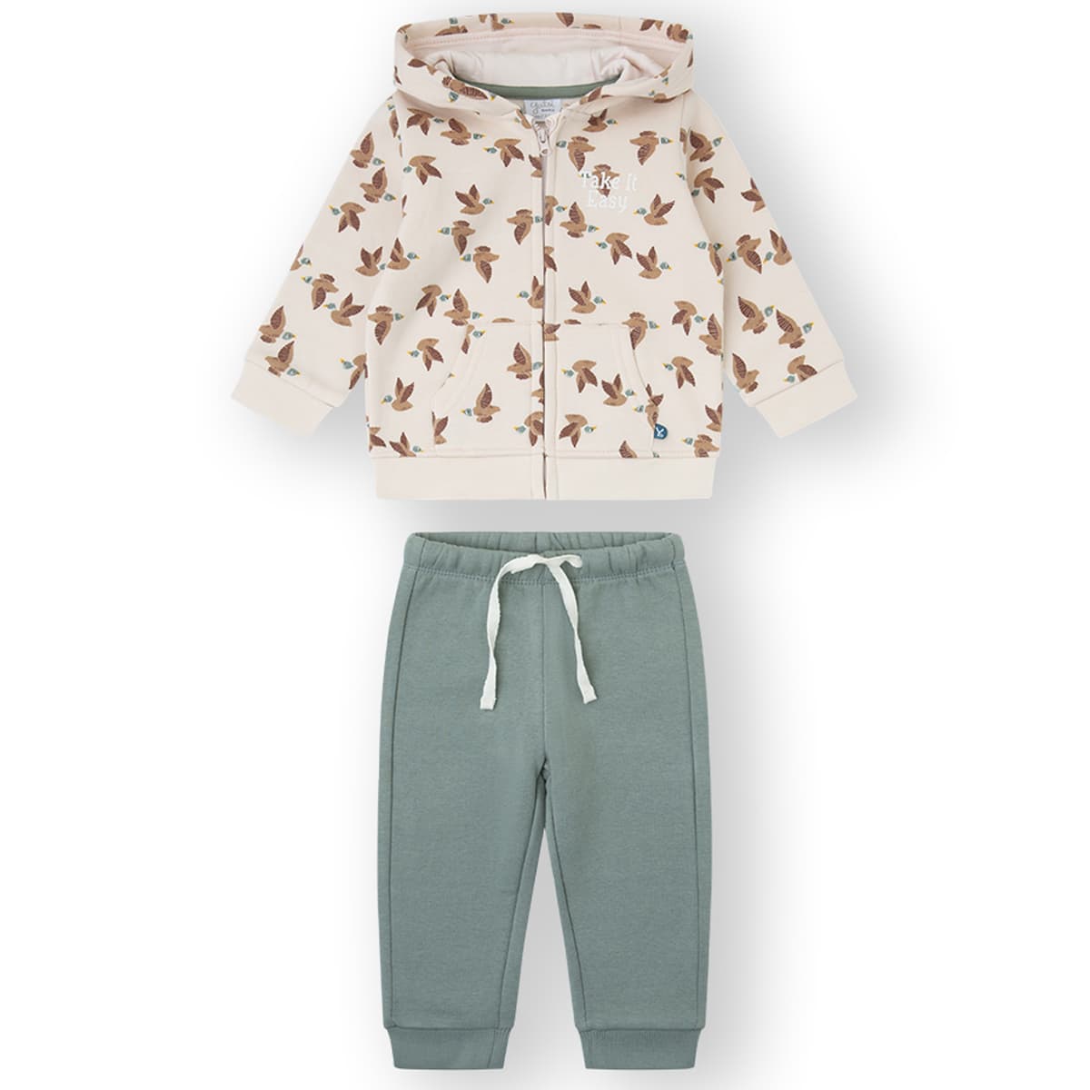 Survêtement bébé 2 pièces Yatsi Baby Réf. 25202502 Sweat à capuche imprimé oiseaux