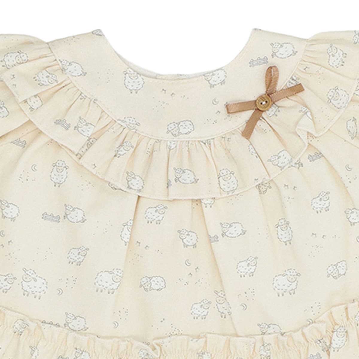 Vestido bege para bebé com capuz e capa de fralda animal Baby Ferr 25403 (1 a 24 meses)