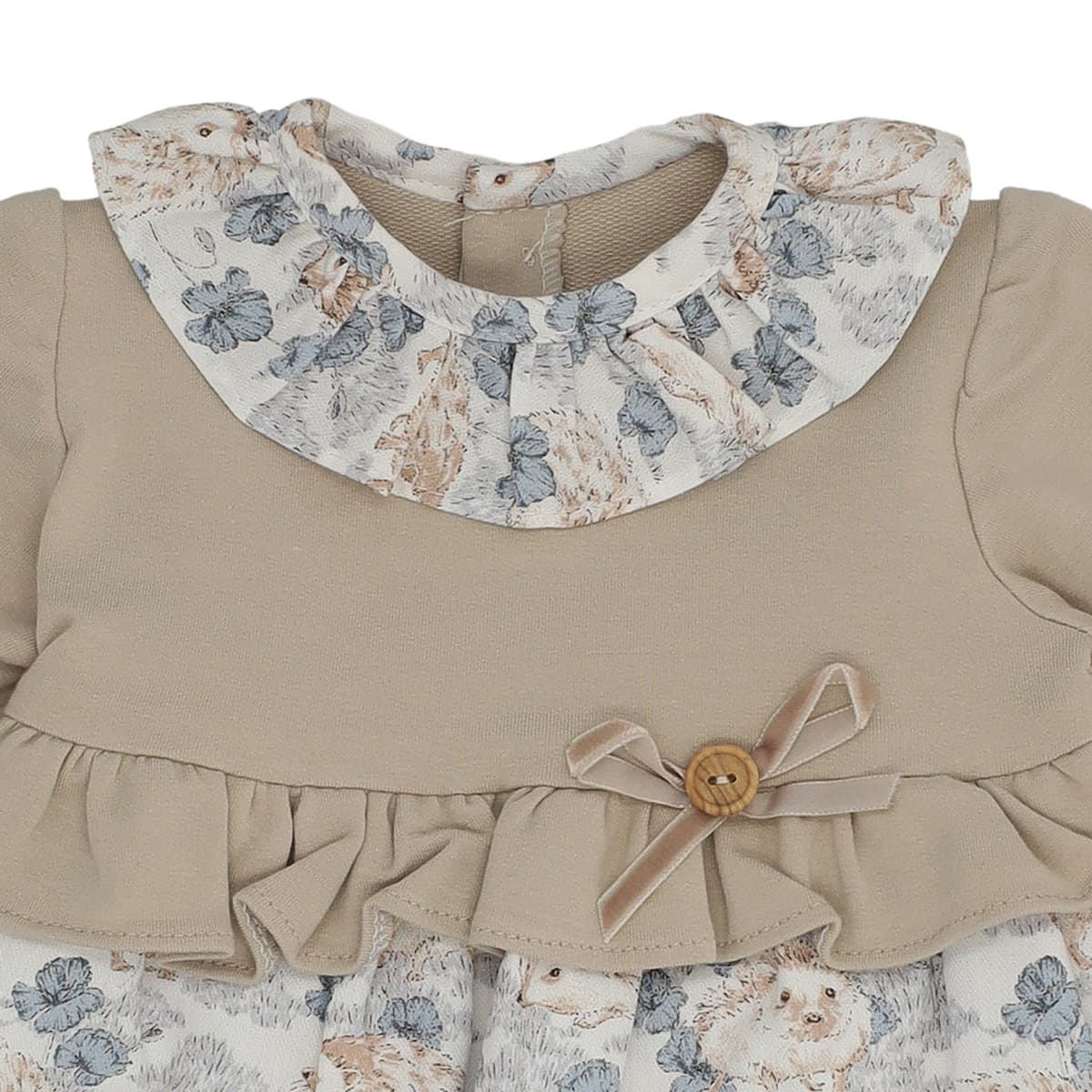 Robe bébé camel à volants et imprimé hérisson Baby-Ferr 25601 (6 à 36 mois)