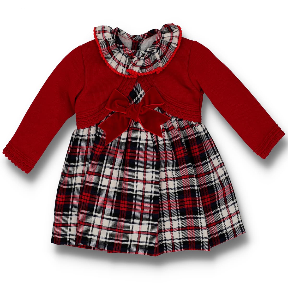 Vestido Casaco Vermelho Baby Ferr 25632 (6 a 36 meses)
