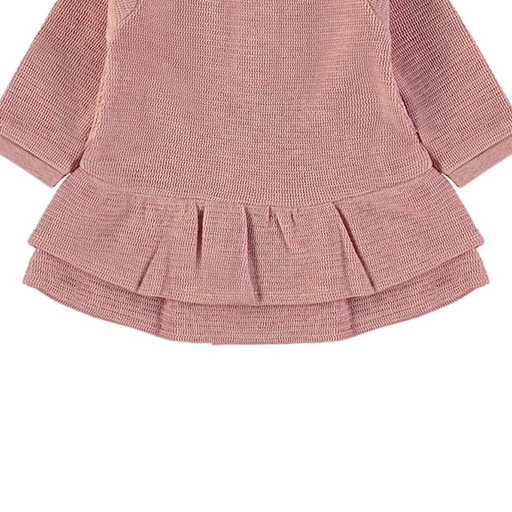 Vestido Baby Bol vermelho de manga comprida com bordado “Lovely” 251008