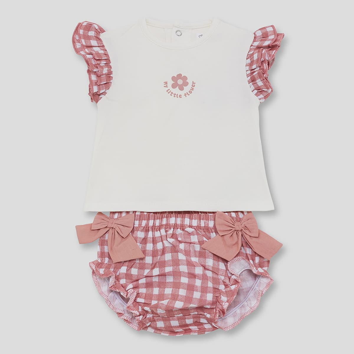 Conjunto bebé Street Monkey cuadro vichy y lazos 261010