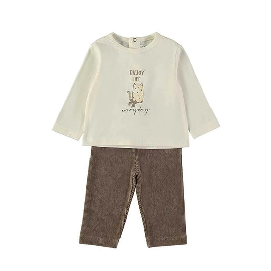 Ensemble bébé garçon Babybol gris et vert avec sweat et pantalon 522152110 Confort et style décontracté