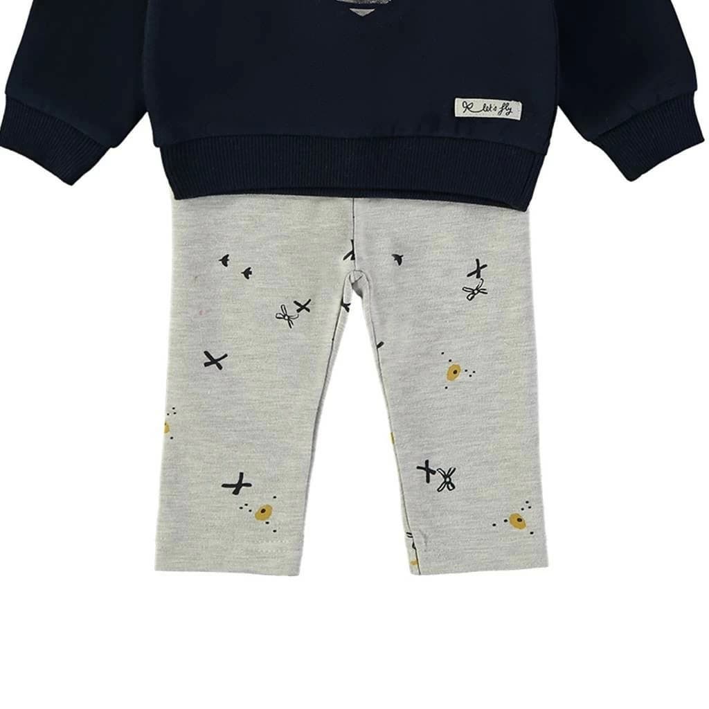 Ensemble bébé garçon Babybol gris et vert avec sweat et pantalon 522152110 Confort et style décontracté