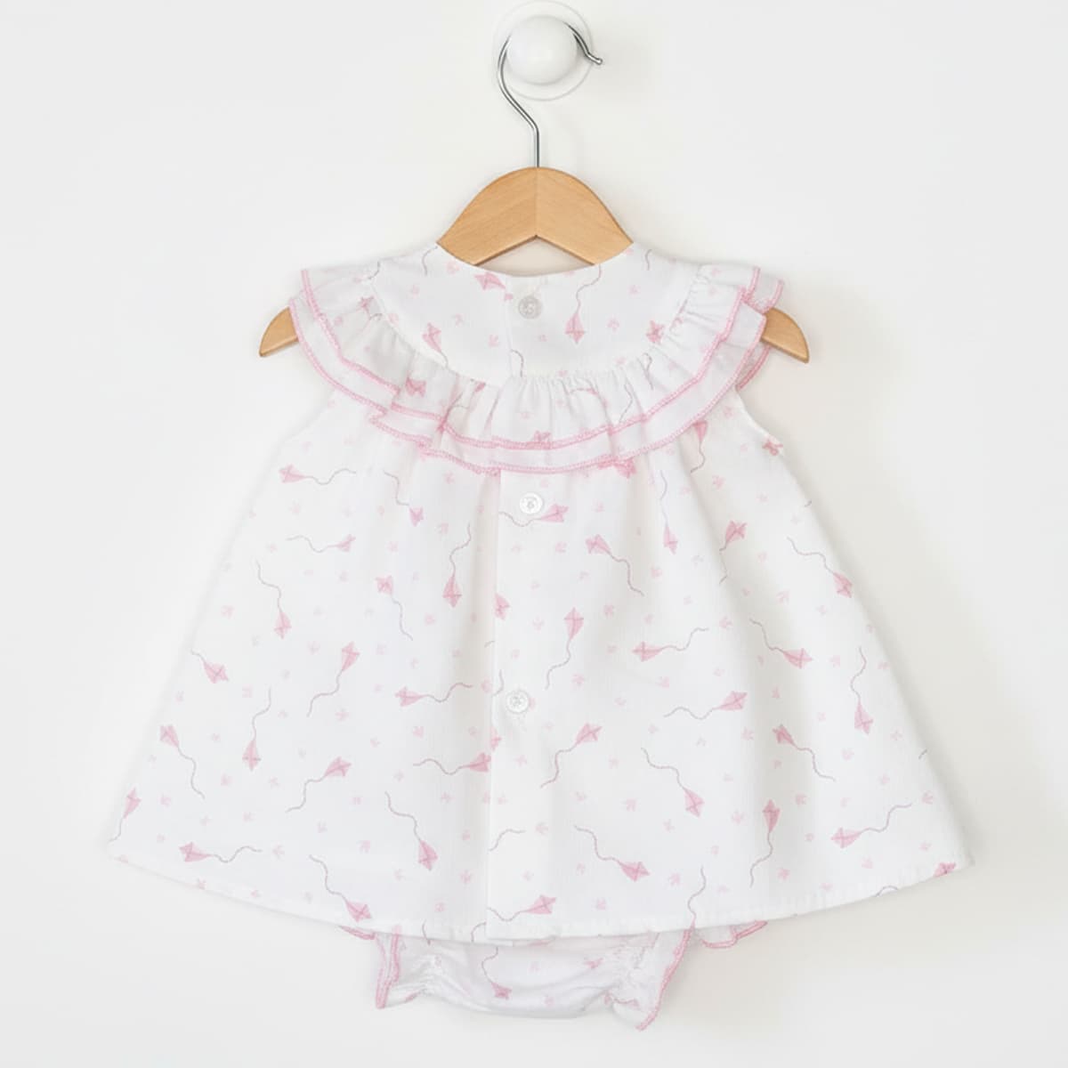 Jesusito rosa para bebé con capota y cubrepañal Baby Ferr 26104