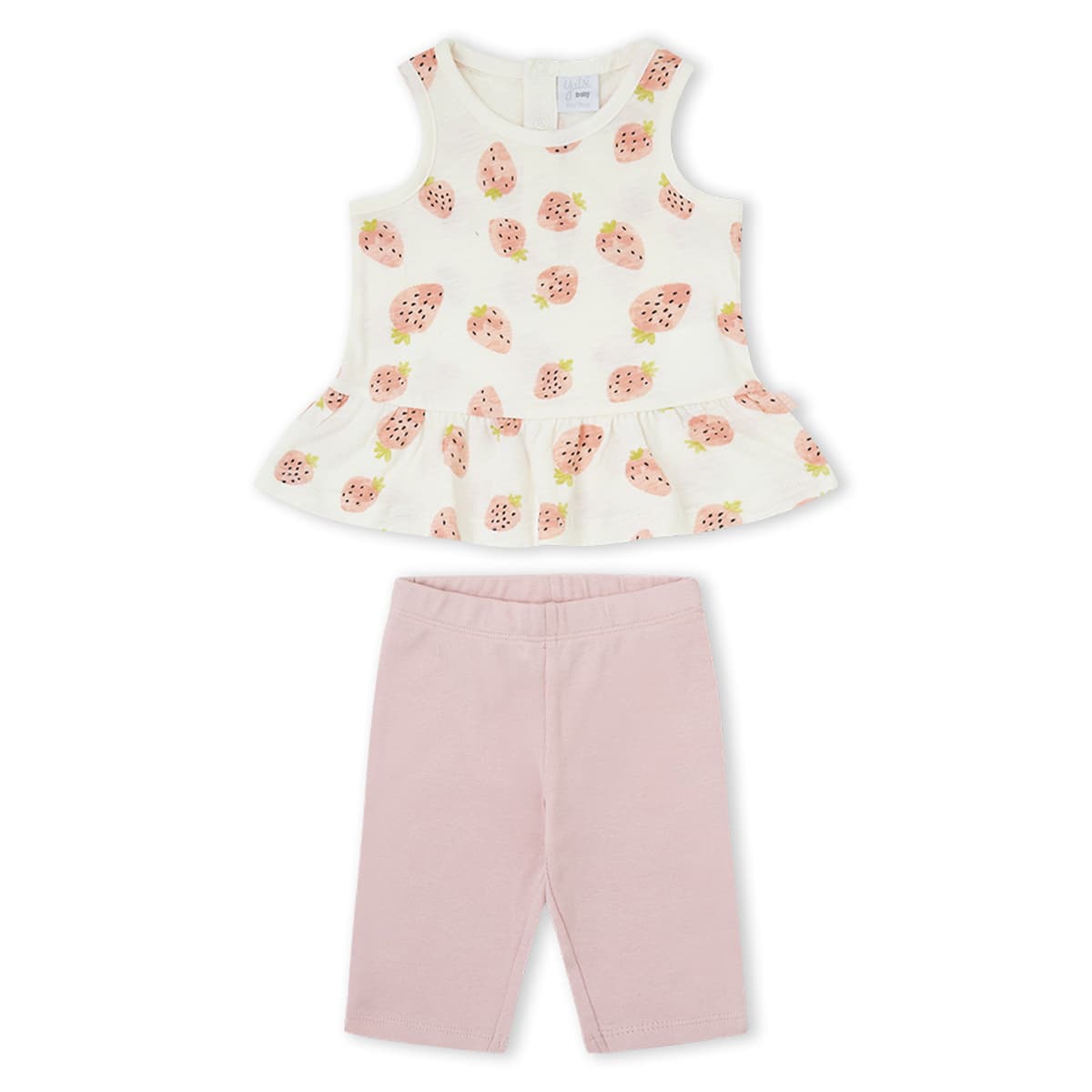 Conjunto infantil fresas y leggins rosa – Yatsi 26112307 (12 meses a 4 años)
