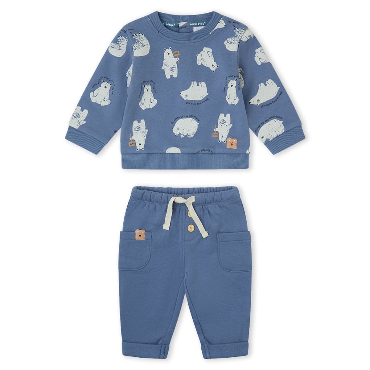 Conjunto sport para bebé de sudadera y pantalón de dos piezas Yatsi Baby Referencia 26201024 - Diseñado en España