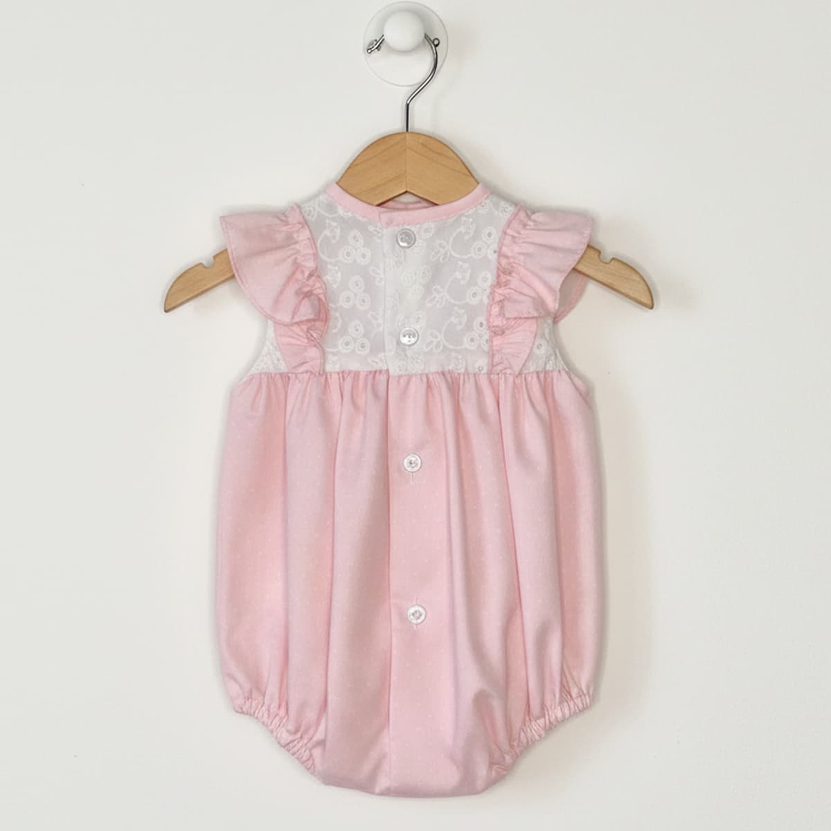 Rana rosa para bebé con bordados Baby Ferr 26215