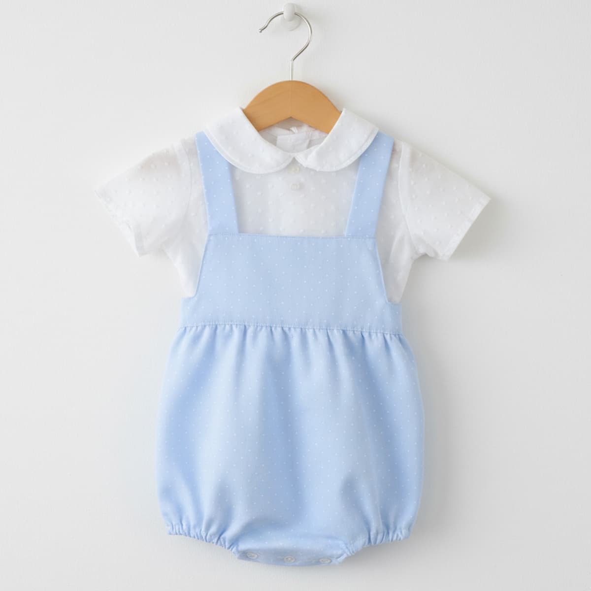 Conjunto Rana Bebé Celeste con Blusa – Primera Puesta y Ceremonia Creaciones Baby Ferr 26220