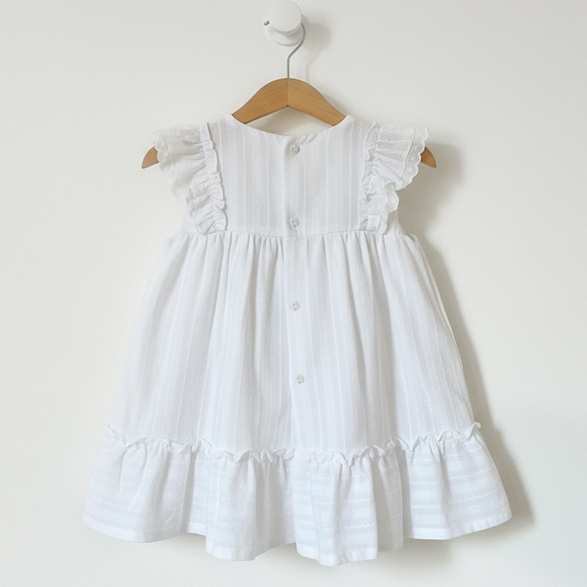 Vestido infantil blanco Baby-Ferr Modelo 26559
