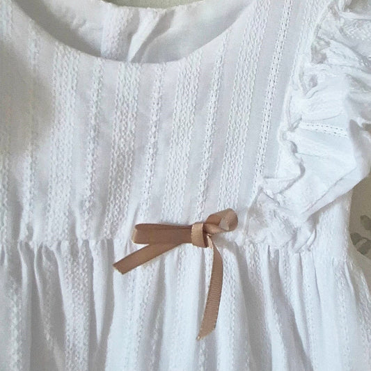 Vestido infantil blanco Baby-Ferr Modelo 26559