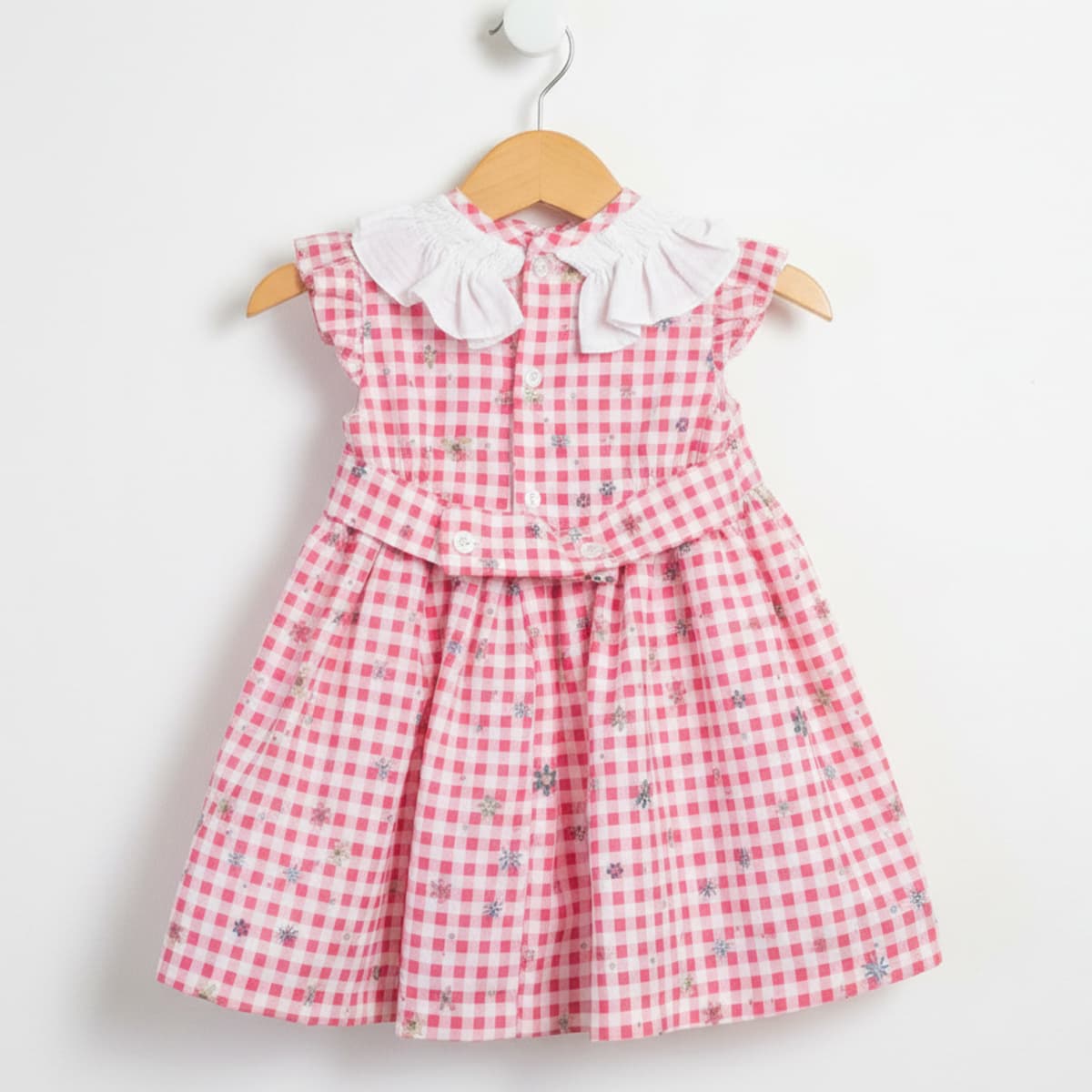 Vestido infantil cuadritos rojos Baby-Ferr Modelo 26564