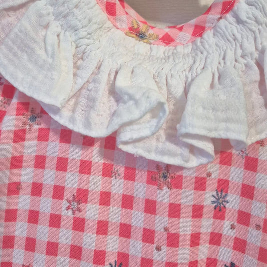 Vestido infantil cuadritos rojos Baby-Ferr Modelo 26564