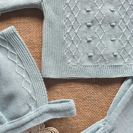 Conjunto para bebé Pelottas perlé verde modelo 26C1009 – Elegancia natural