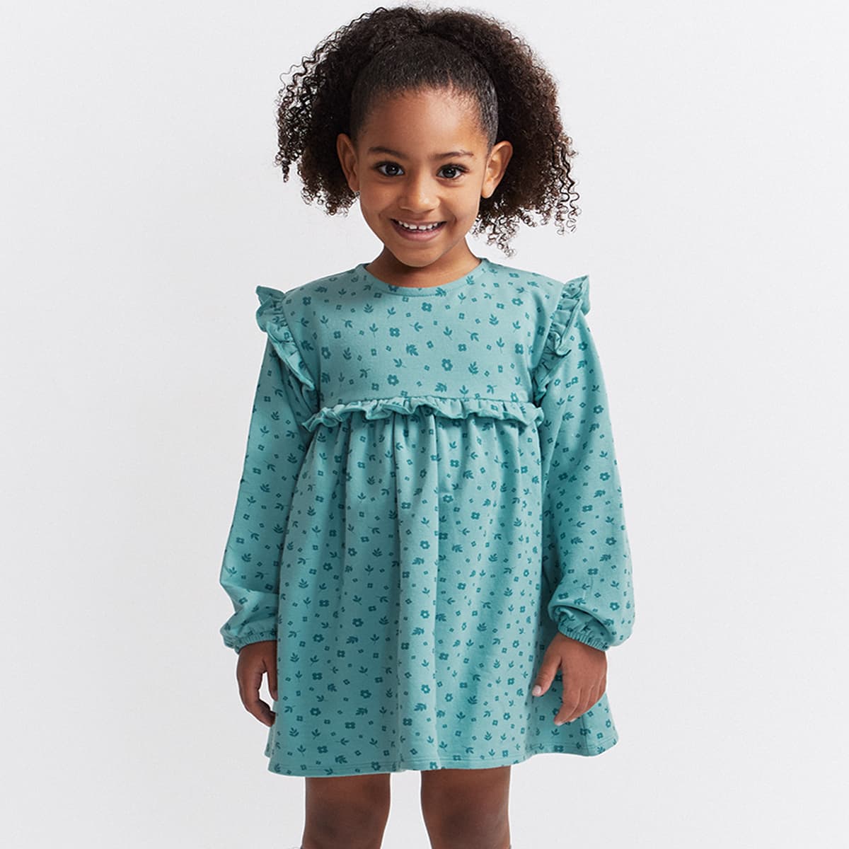 Vestido infantil niña con volantes y estampado floral Street Monkey 353051 (3 a 6 años)