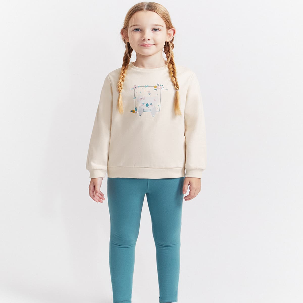 Ensemble enfant fille avec sweat-shirt imprimé et leggings 353054 Street Monkey (3 à 6 ans)