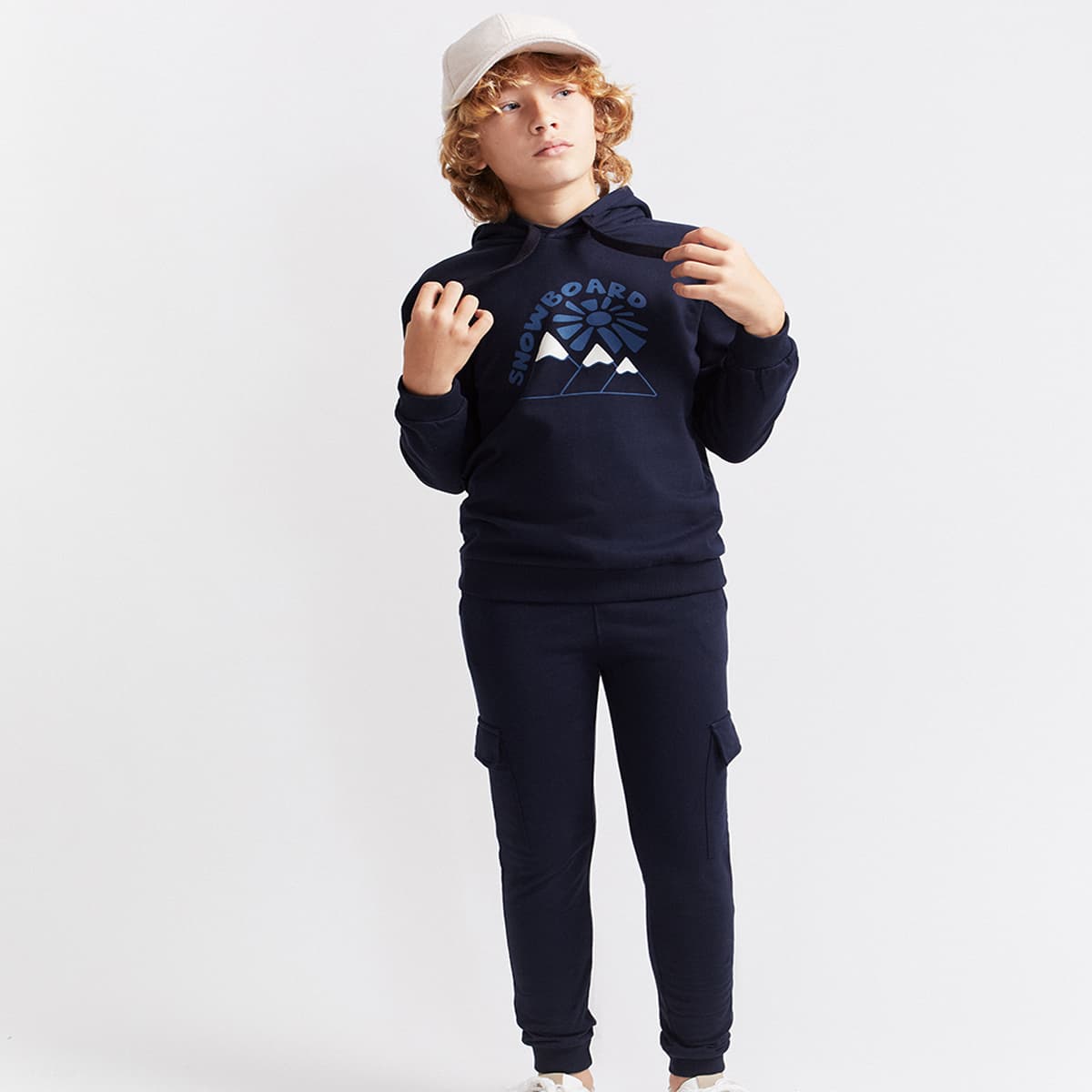 Conjunto Chándal Infantil Niño "Snowboard" Azul Marino 355003 – Street Monkey