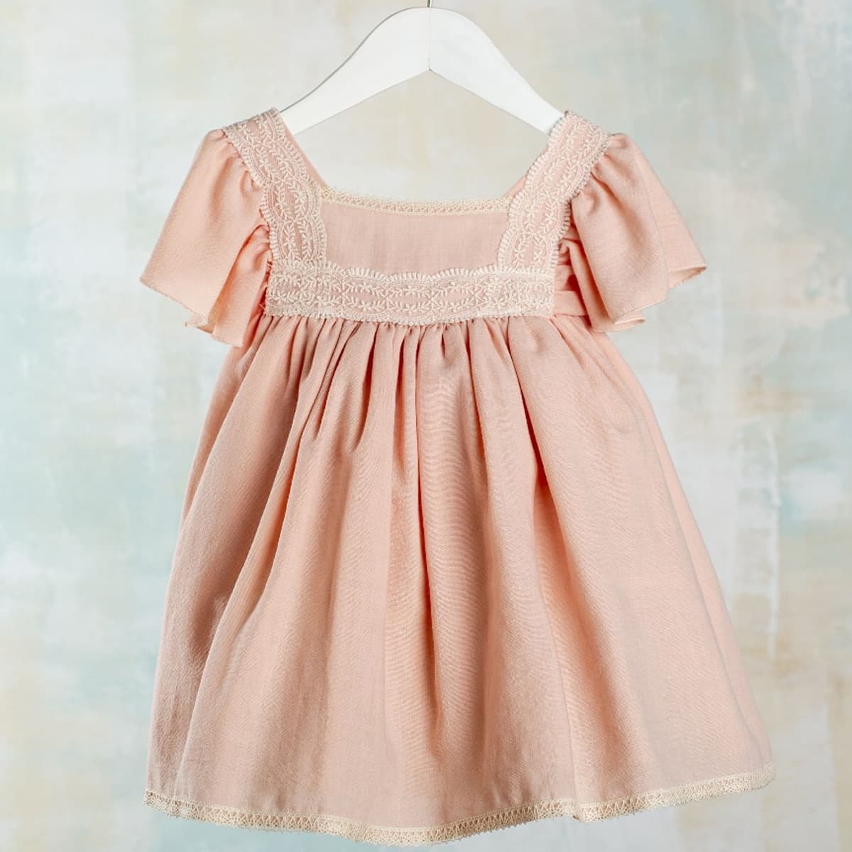 Vestido infantil salmón para ceremonia · Lilus 38160