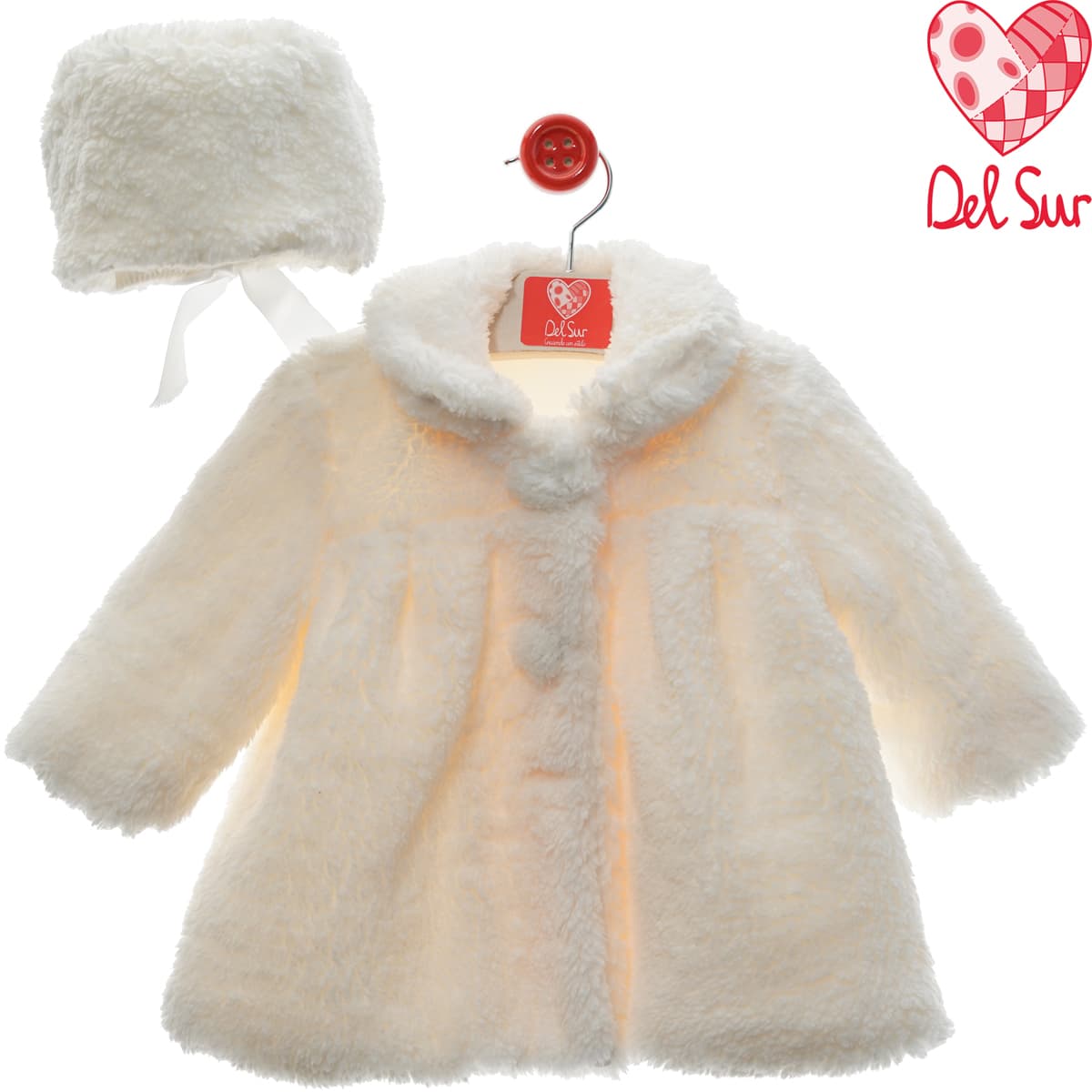 Abrigo para bebé beige con capota Del Sur (Yoedu) 3990