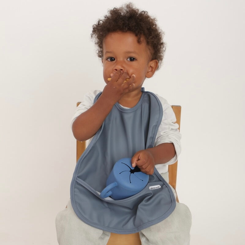 Babero con manga impermeable Funny Polka Dots + Babero corto Nenina & Co